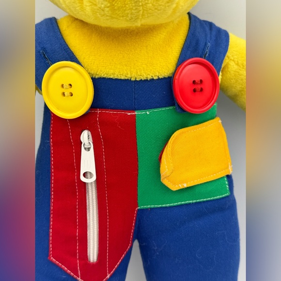 Vintage GUND Teach Me Yellow Teddy Bear Plush Toy Tactile Learning Educational - Picture 5 of 13